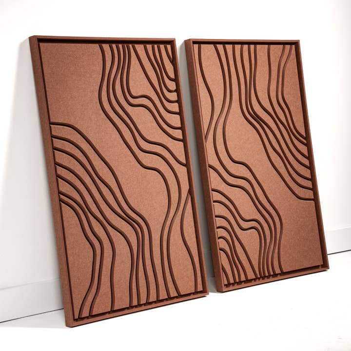 FeltArt Naturale Terra Bloom Taille L 70 × 110 cm Lot de 2 pour la vente par FeltArt