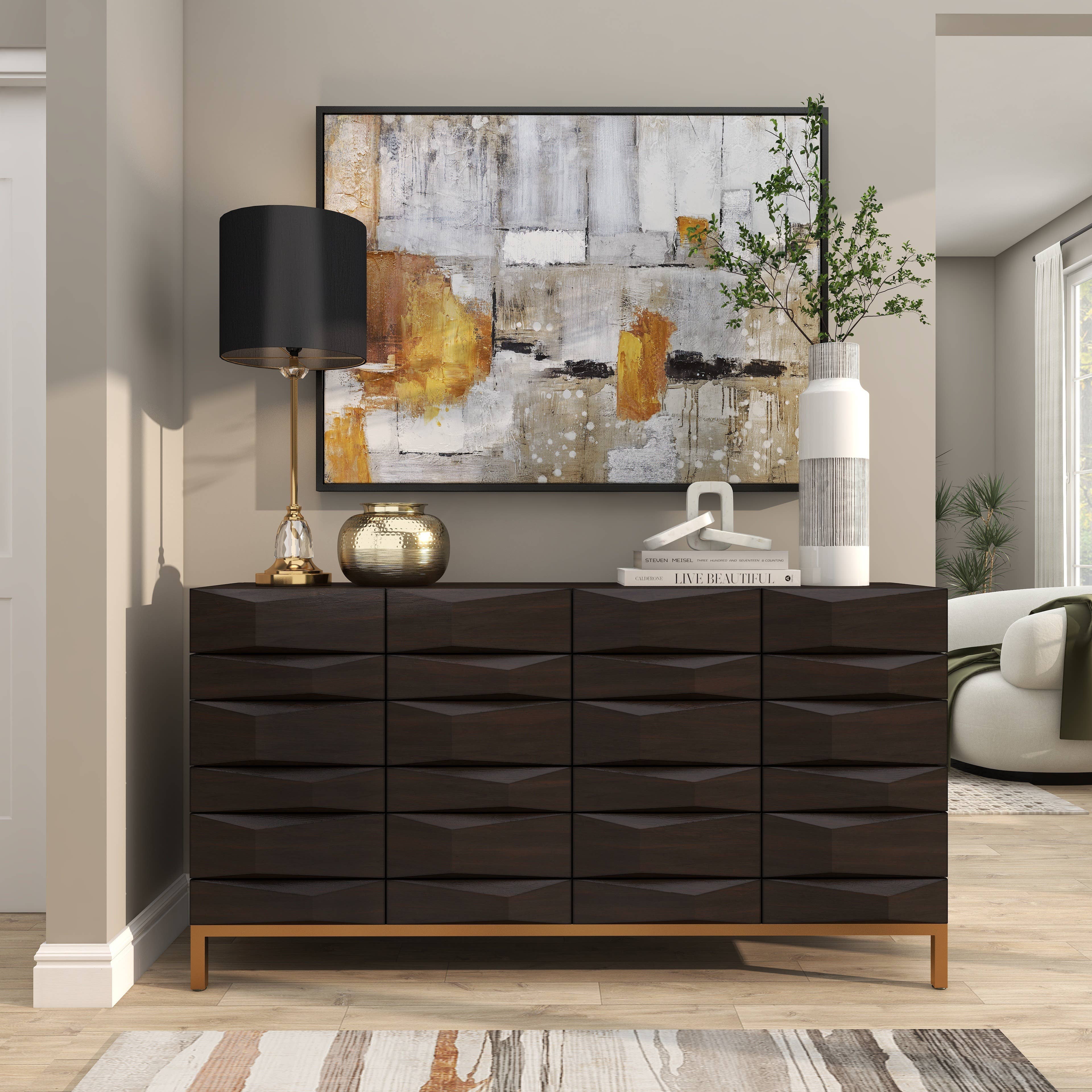 Deco Marché - Wholesale Vase - Glam Gold Aluminum Metal Vase10