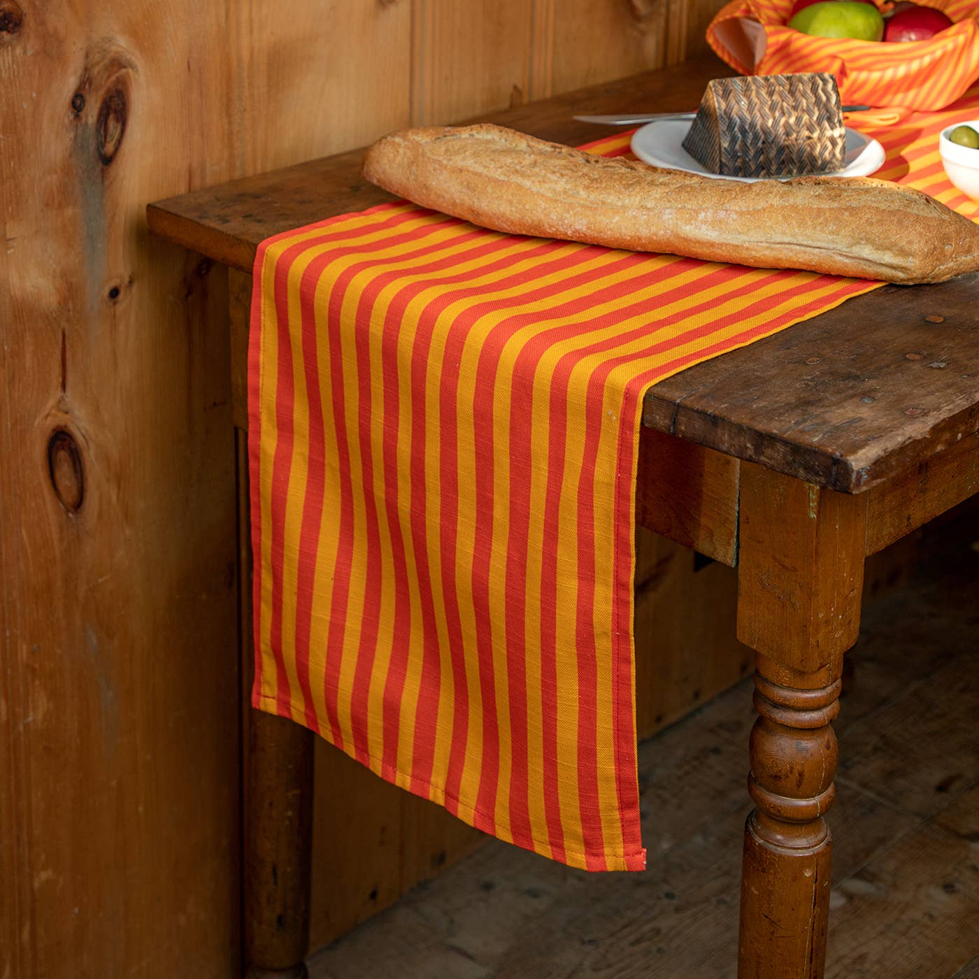 Chelsea Fay - Wholesale Table Runner - Table Runner - Red & Yellow Stripes3