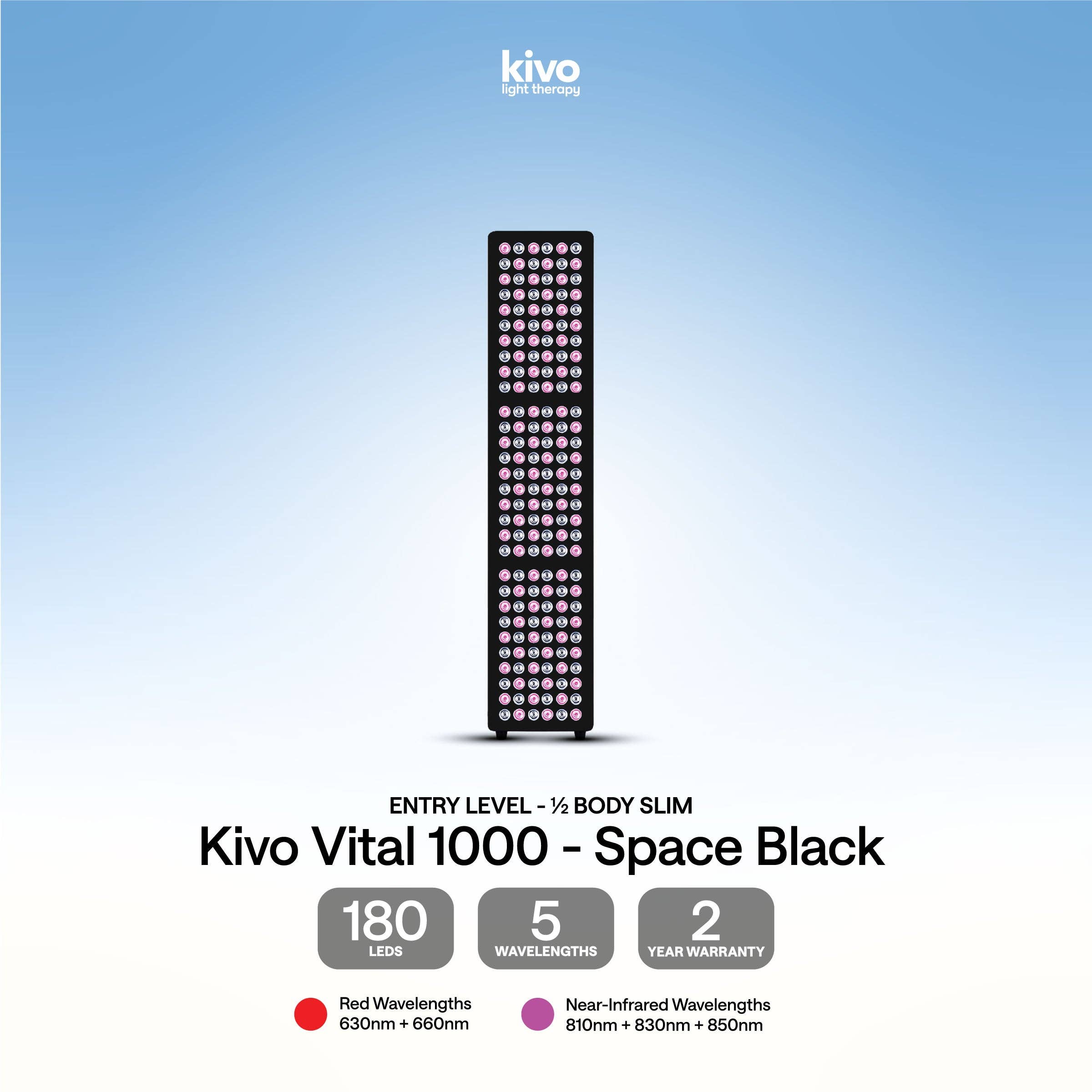 Kivo Red Light Therapy - Wholesale Electronic Skincare Device - Kivo Vital 1000: Medium Full Body Red Light Therapy Panel2