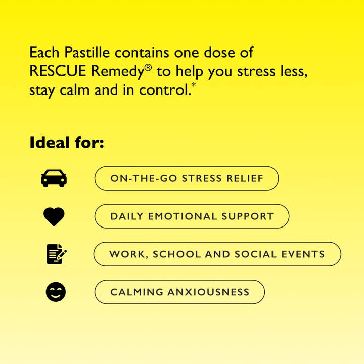 RESCUE & Bach Original Flower Remedies - Wholesale Oral Supplement/Vitamin - RESCUE Bach PASTILLES, Mixed Berry Flavor, Stress Relief 4