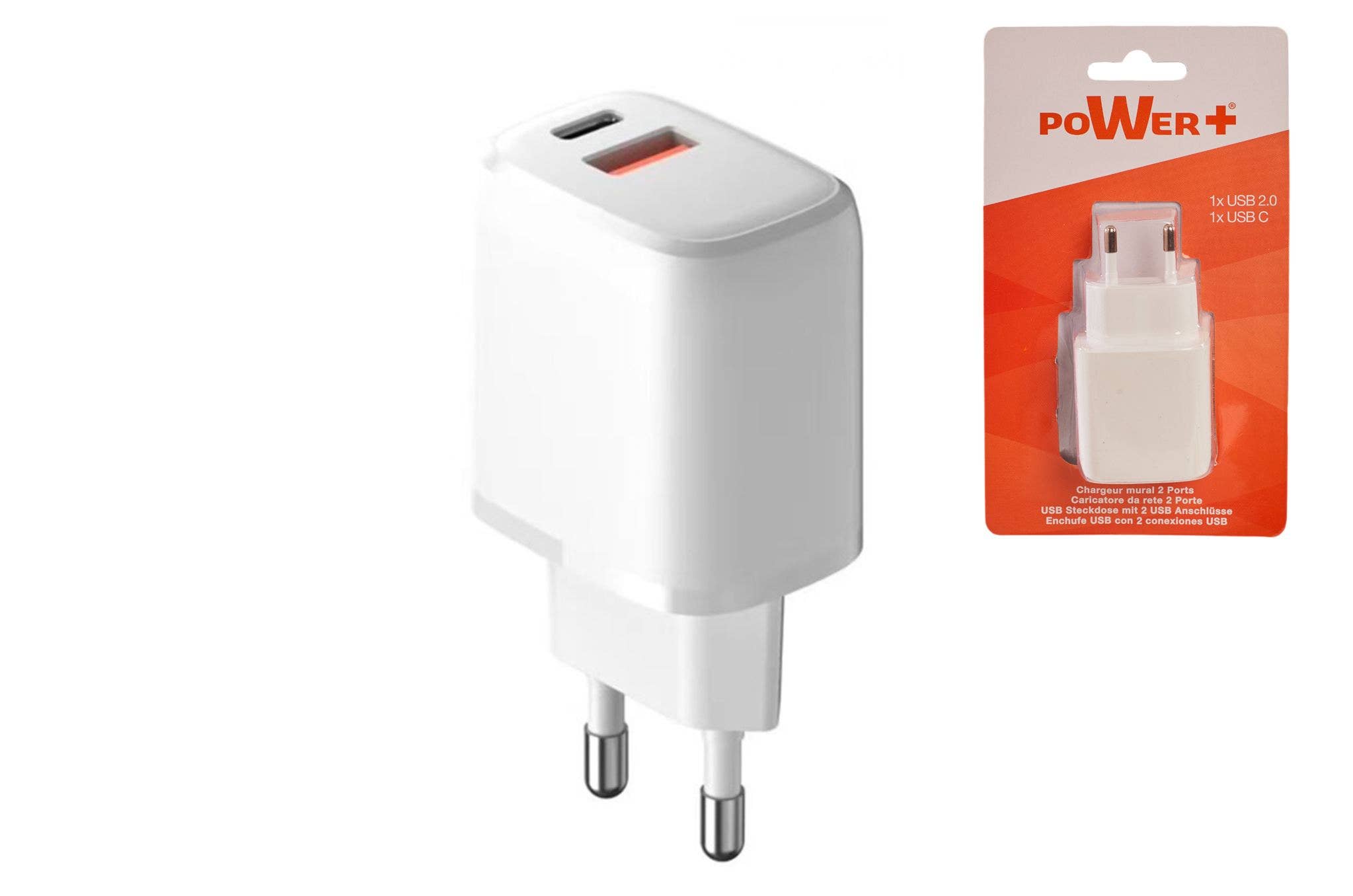 CP INTERNATIONAL - Wholesale Portable Charger - 2-Port USB Wall Charger + 1xUSB Type C0