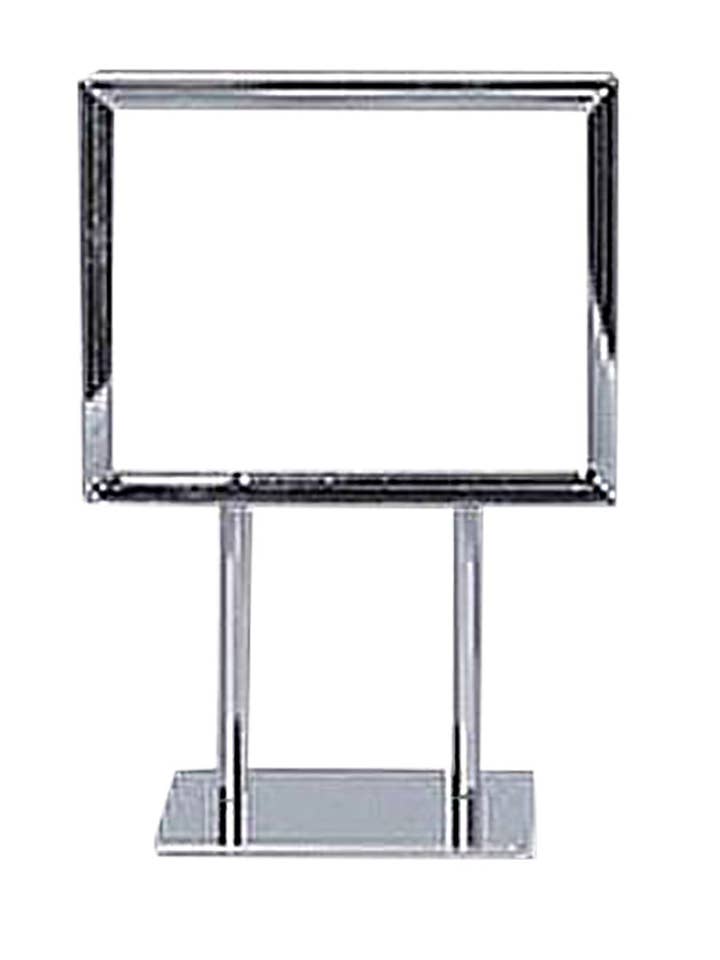 5 ½" X 7" Chrome Twin Stem Metal Countertop Sign Holder for wholesale by Store Supply Warehouse