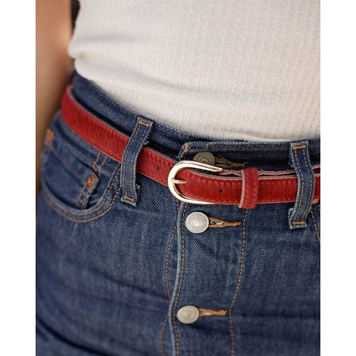 Amsterdam Heritage Leather Belts, Bags, Jackets & Apparel - Wholesale Belt - Women's - MADE TO ORDER Dania | Gold Leopard Skinny Leather Belt Women8