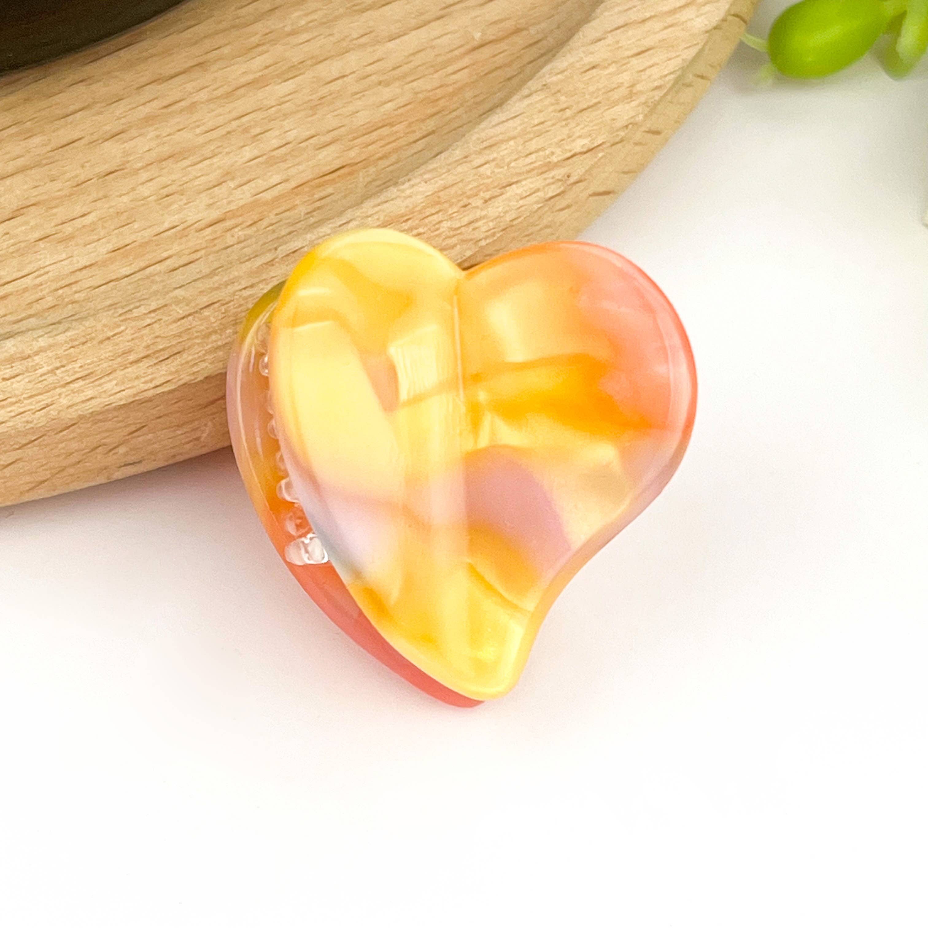 TheDivaSoap - Vente Pince à cheveux – femme - Pince à cheveux mignonne en acétate en forme de mini cœur, pince à cheveux pour la Saint-Valentin23