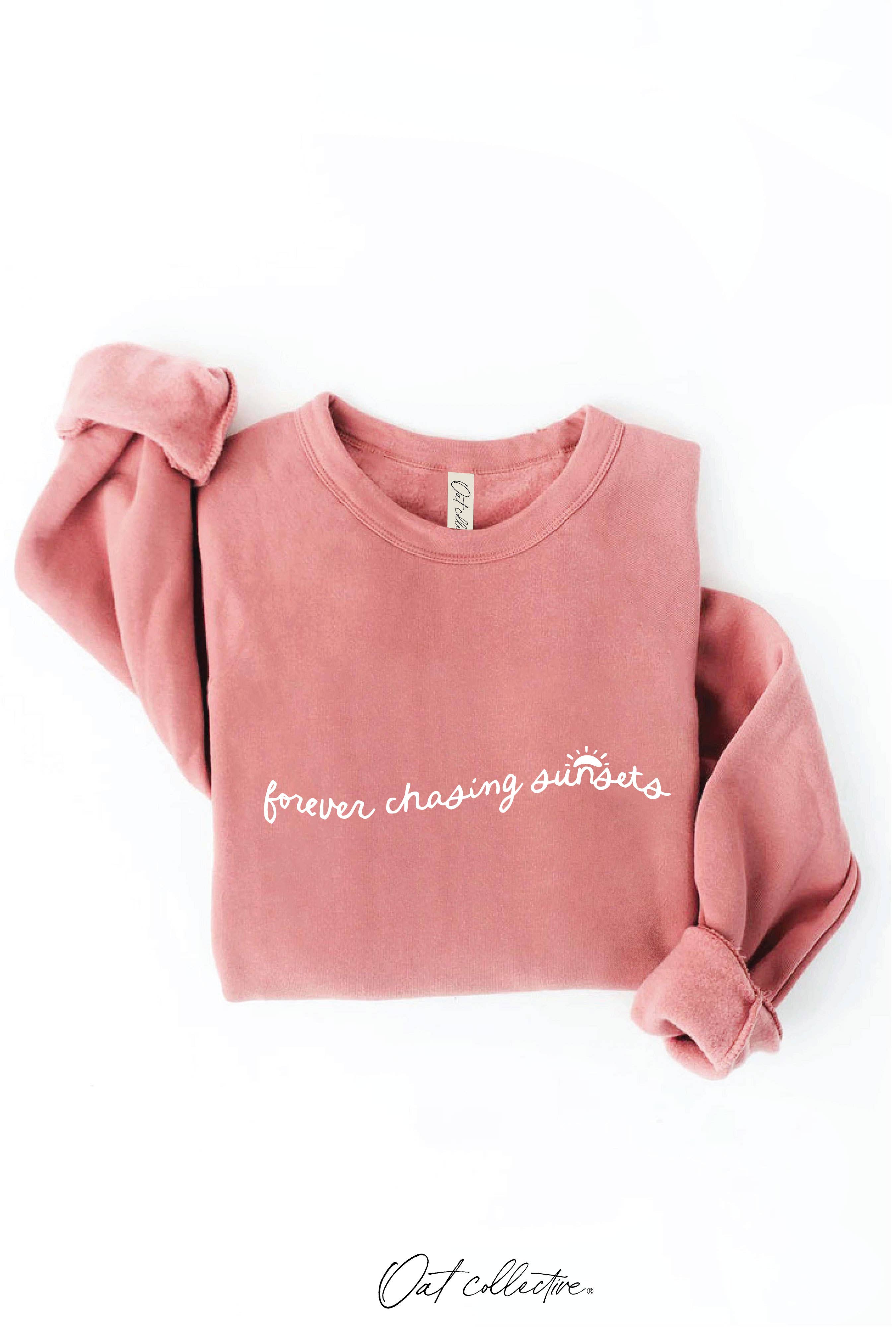 OAT COLLECTIVE - Wholesale Graphic Sweatshirt - Women's - FOREVER CHASING SUNSETS  Graphic Sweatshirt11