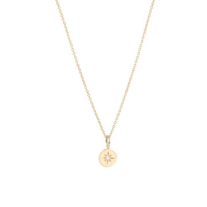 EDN402A Asteria "one" necklace gold and diamond for wholesale by Eikosi Dyo