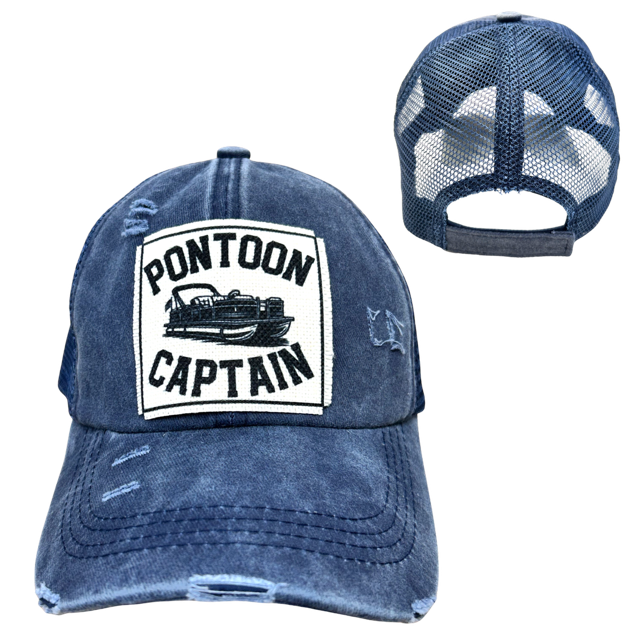 dkhandmade - Wholesale Trucker Hat - Unisex - PONTOON CAPTAIN | UNISEX HAT | DISTRESSED7