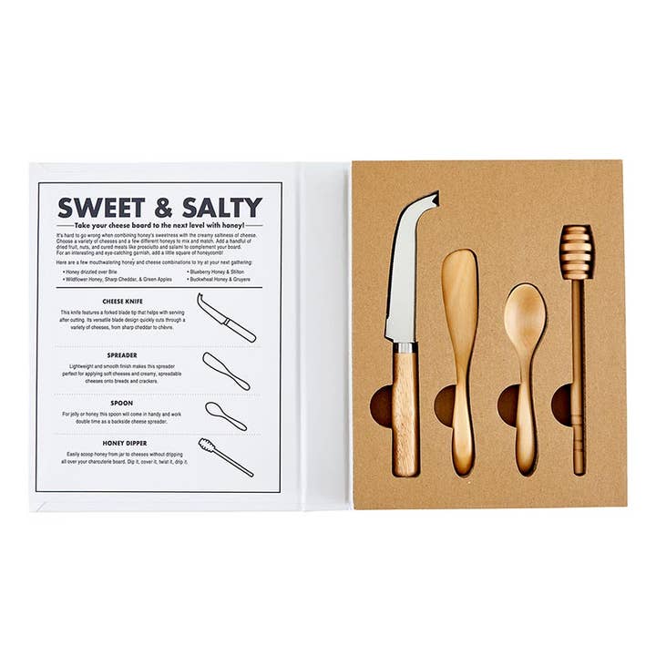 Santa Barbara Design Studio by Creative Brands - Wholesale Cheese Spreader - Face to Face Book Box - Cheese & Honey Set - Bee's Knees