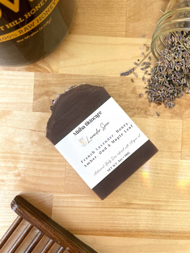 Savon en barre pour soins de la peau Lavender Spice pour la vente par Misha Skincare