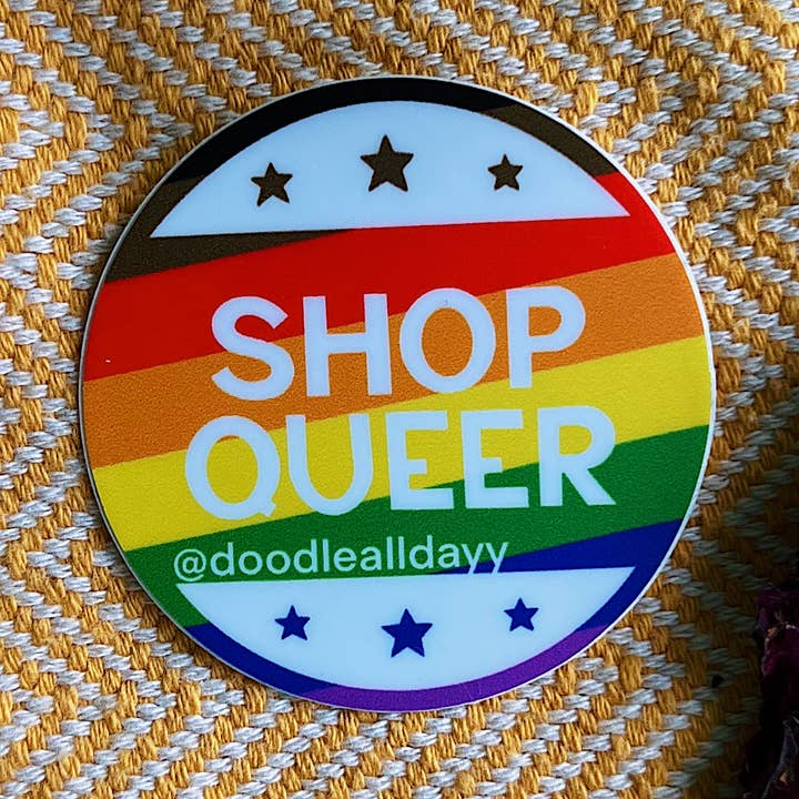 Shop Queer Vinylaufkleber • DoodleAllDayy für den Großhandel von Doodlealldayy
