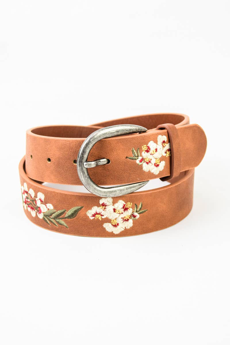 Leto Accessories - Wholesale Belt - Women's - Hibiscus Embroidered Bohemian Belt4