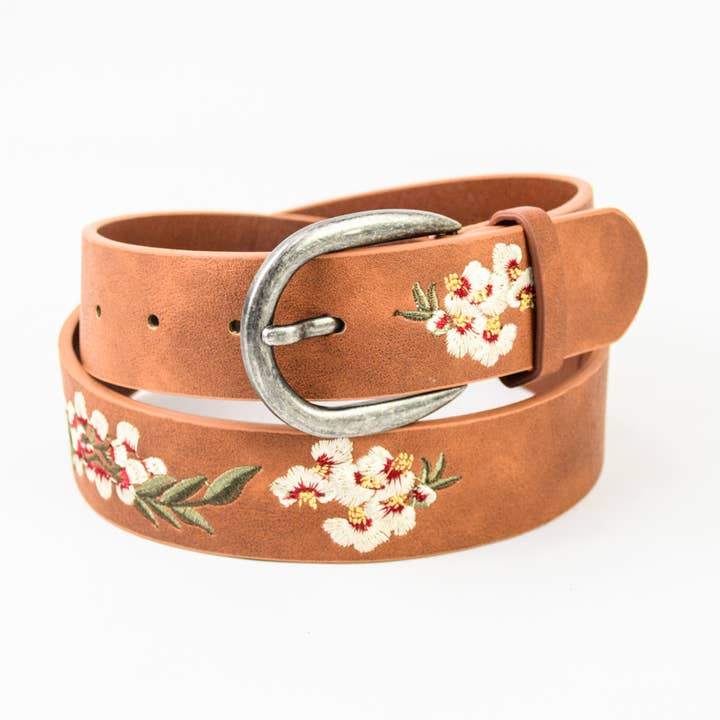 Leto Accessories - Wholesale Belt - Women's - Hibiscus Embroidered Bohemian Belt4
