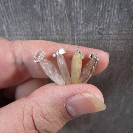 Keystone Crystals - Wholesale Individual Charm/Pendant - Small Rutilated Quartz Heart Pendant – Gemstone Jewelry2