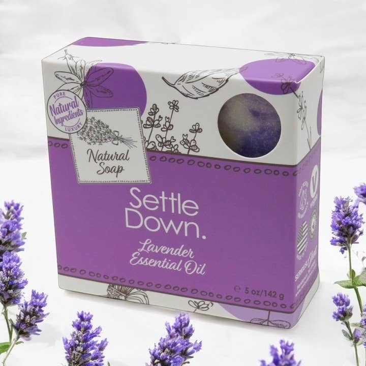 Seriously Shea - Vente Pains de savon - Nouveau ! Savon de Luxe Settle Down | Huile Essentielle de Lavande1