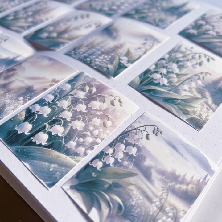 T's Stationery - Wholesale Sticker - 16pcs "Lily Of The Valley" Scenery Sticker Pack3