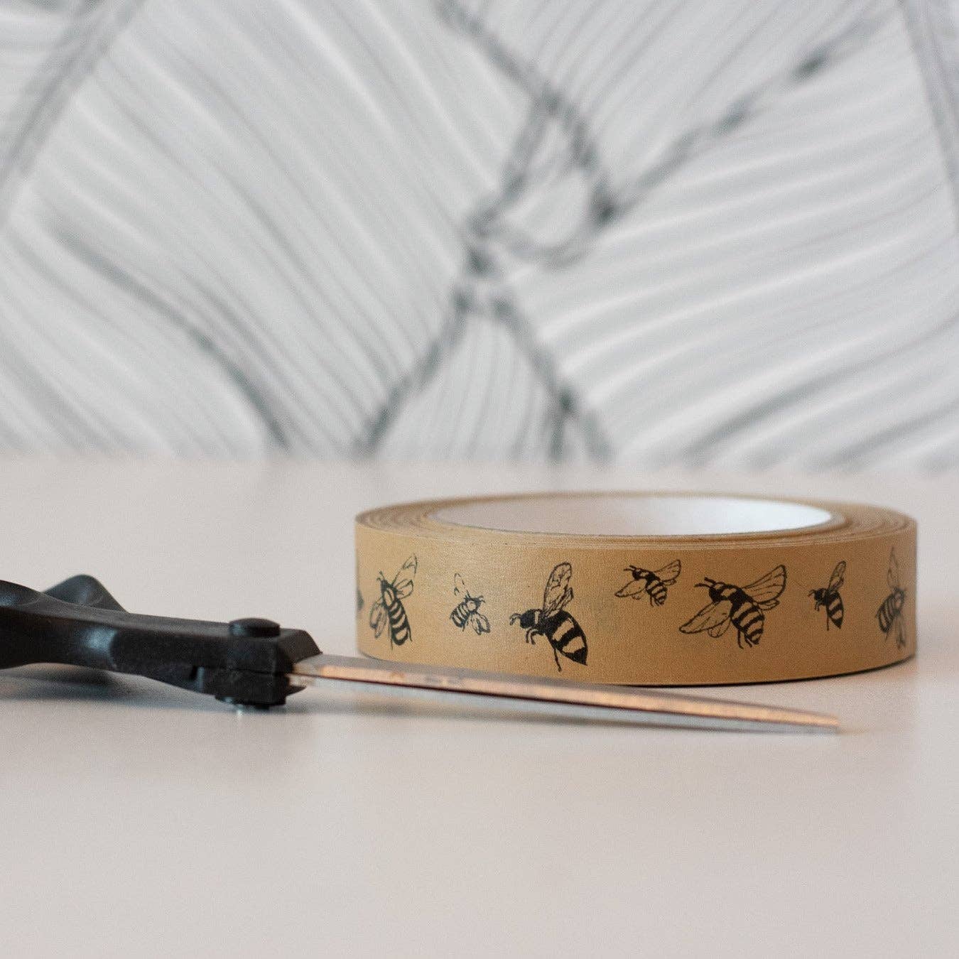 Helen Round - hand printed linen and bamboo wellness - Wholesale Tape - Packing Tape With Bee Design6