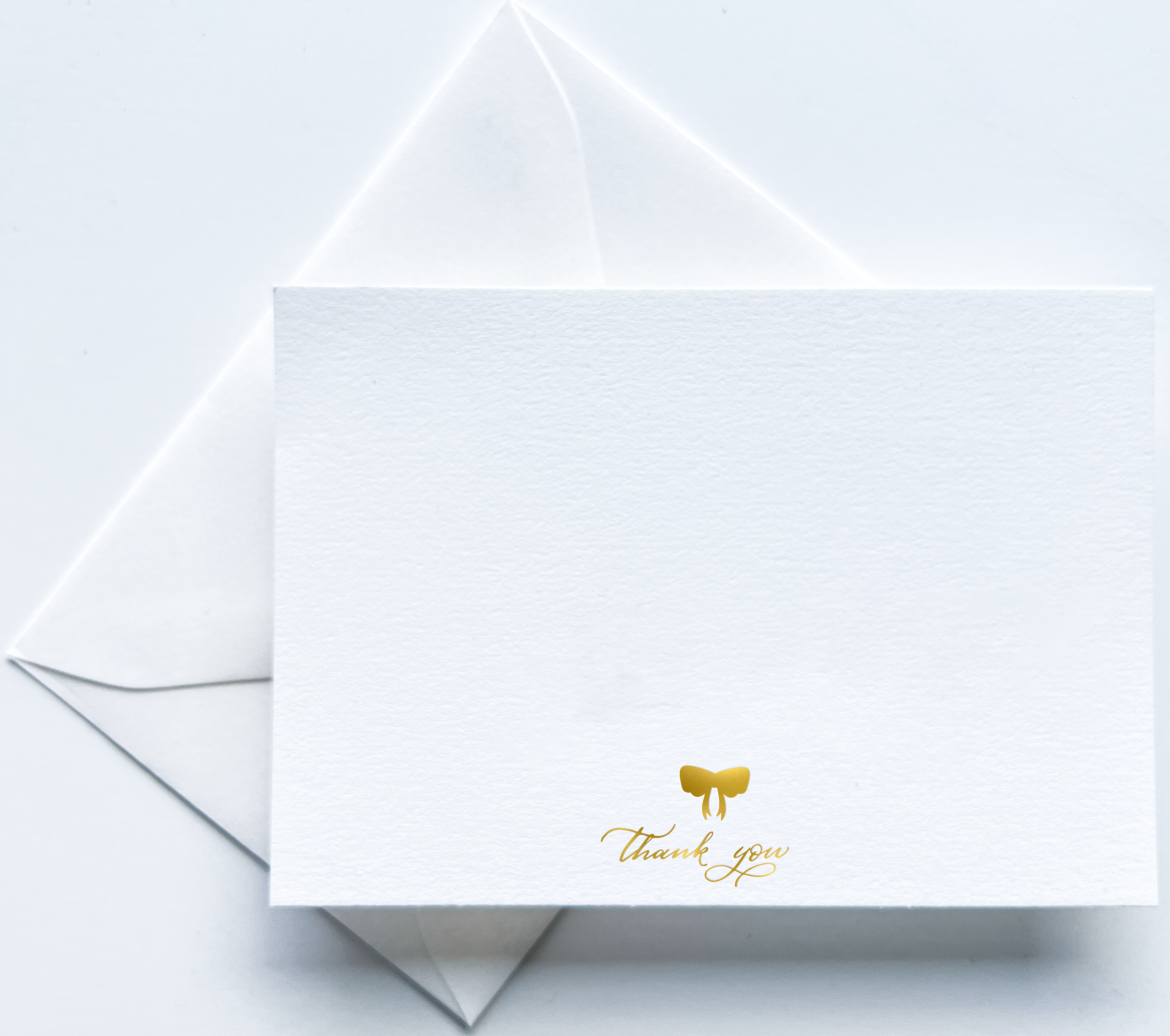 Swish Calligraphy - Wholesale Thank You Card - Thank You Card with Gold Foil Ribbon 2