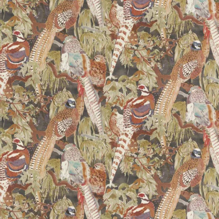 Wheaton Whaley Home - Wholesale Throw Pillow Cover - Game Birds in Charcoal by Lee Jofa