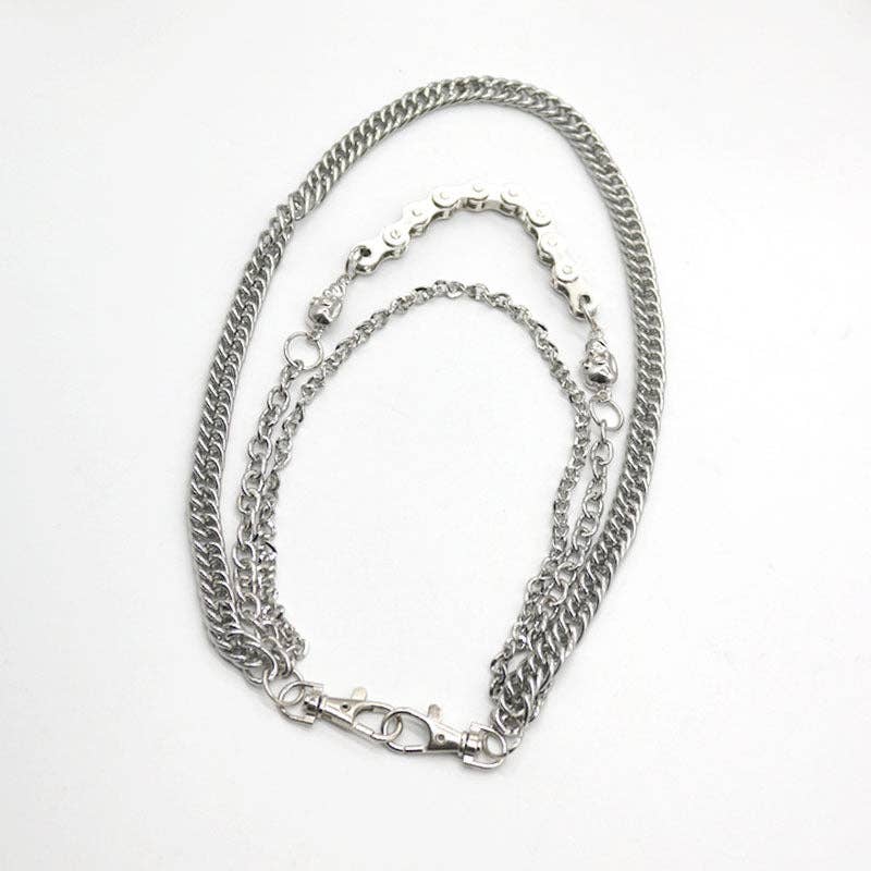 White Hiphop Biker Skull Chain for wholesale on Faire1
