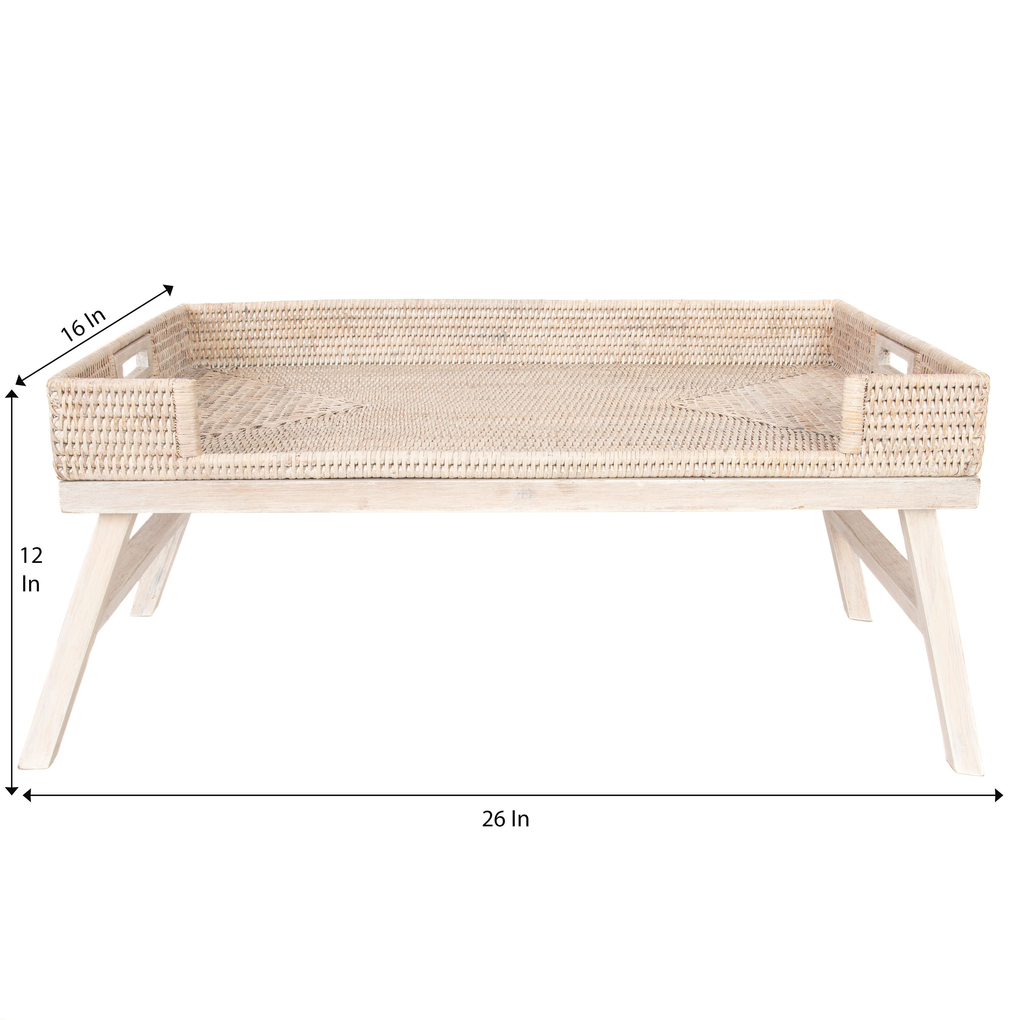 Artifacts Trading Company - Wholesale Serving Tray - Rattan Breakfast Tray Table – Folding Serving Tray5