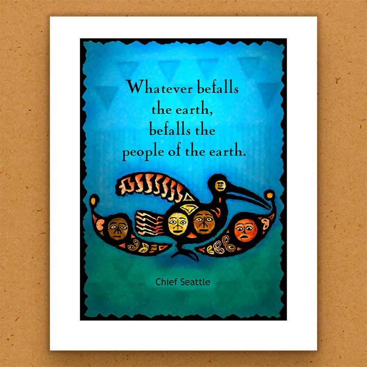 Impresión de arte hecha a mano - Nativo Americano - Acontece la Tierra para venta al por mayor de The Kaleidoscope Designs
