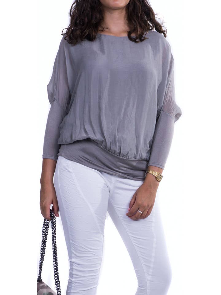 Gigi Moda - Wholesale Blouse - Women's - Sheer Batwing Blouse40