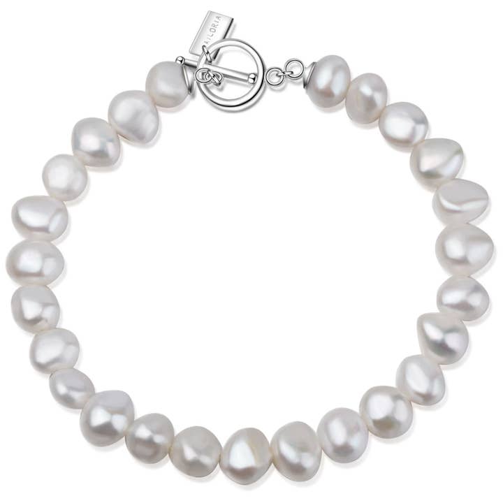 Bracelet MENOA argent/perle blanche pour la vente par AILORIA