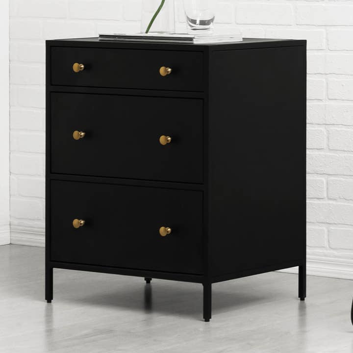 Table de nuit Brockwell avec tiroir en fer pour la vente par MH London