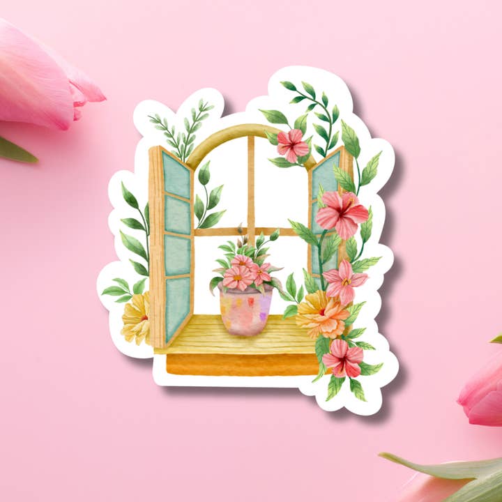 Bloomed Window Vinyl Sticker for wholesale by Hikaru Tara Art Arst & Craft Gift Shop