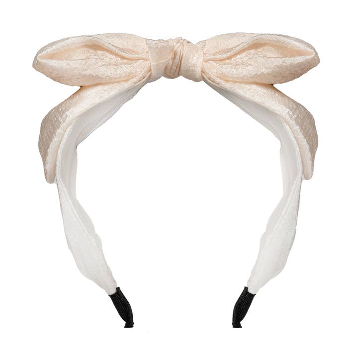Satin Bow Headband for wholesale by Locks & Mane | LXLM