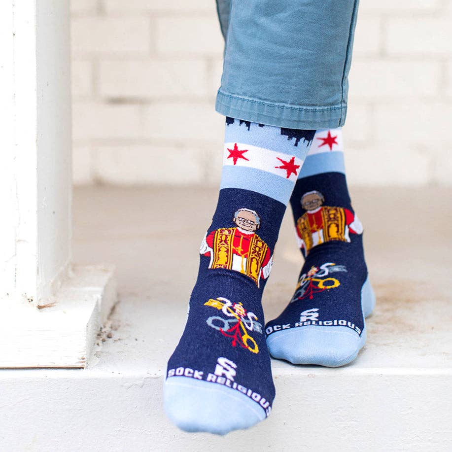 Sock Religious - Wholesale Socks - Unisex - Pope Leo XIV - Chicago Adult Socks7