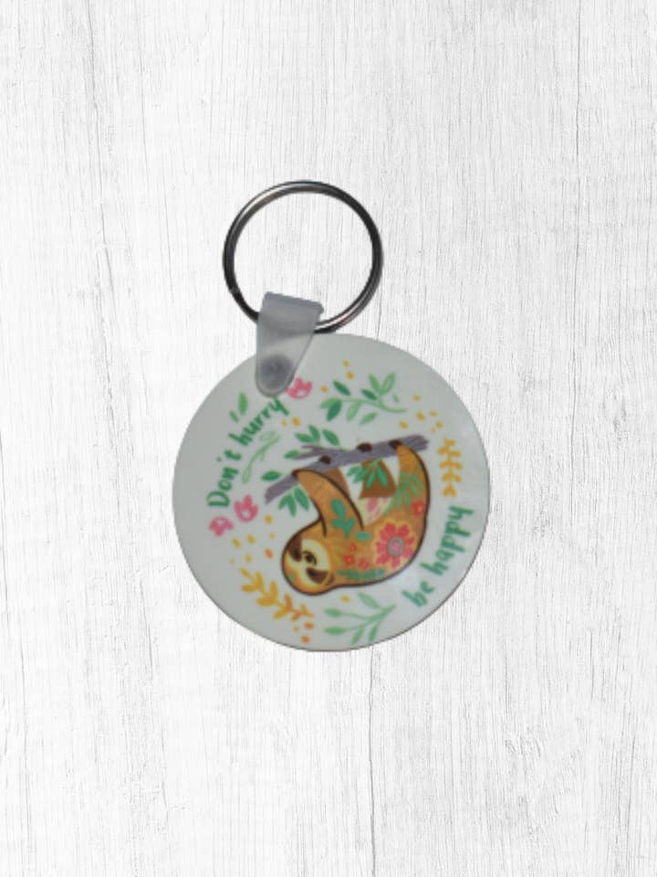 Don't Hurry Be Happy Keychain for wholesale by Tanya Leigh Creations