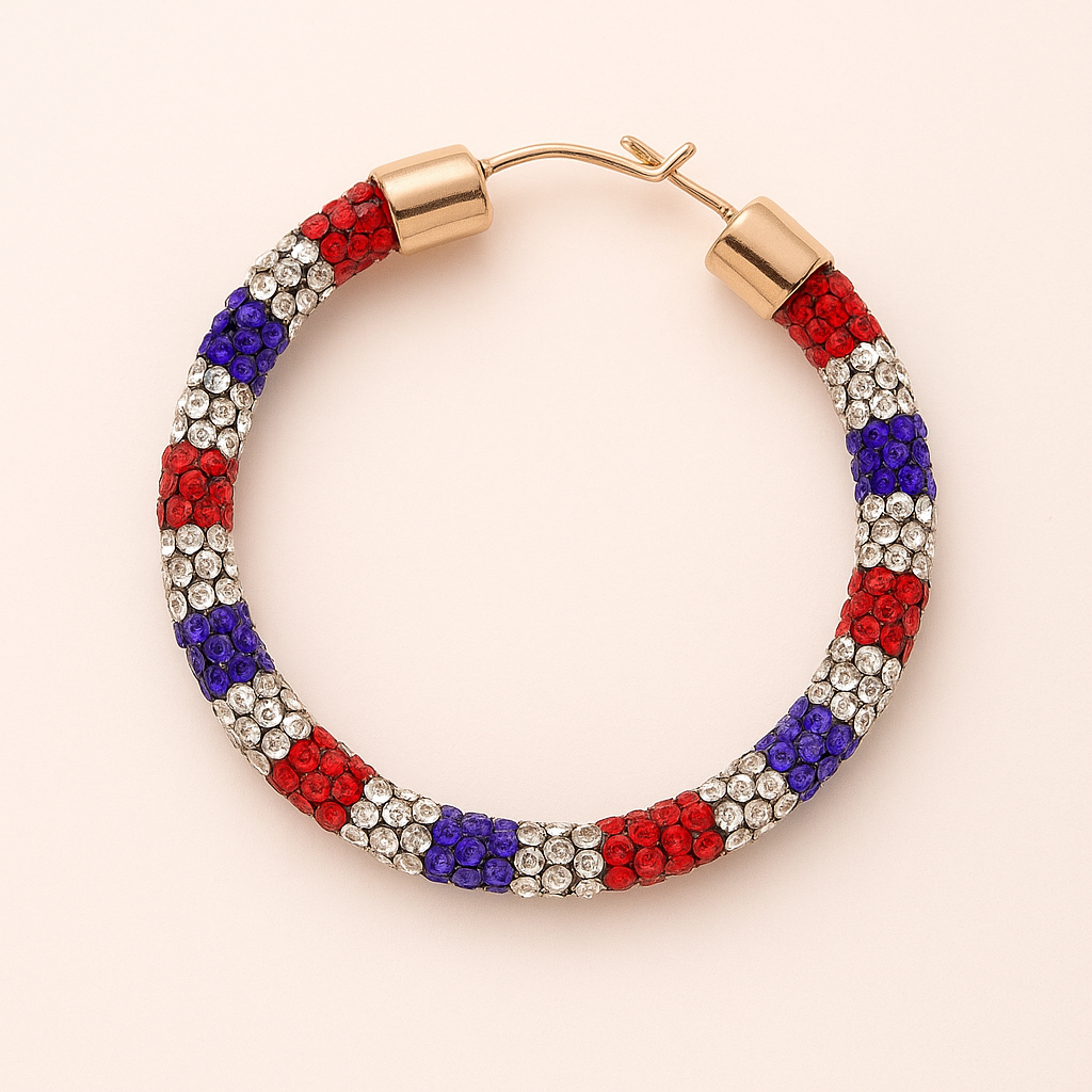 The Bling Barn - Vente Créoles - Boucles d'oreilles créoles étoilées2