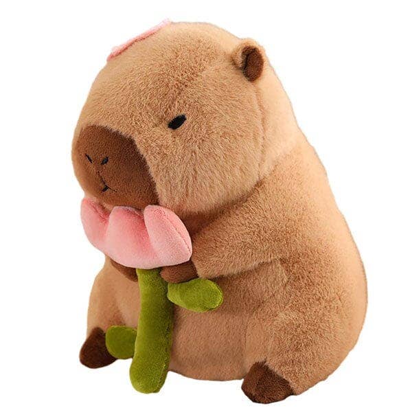 Showcase - Wholesale Stuffed/Plush Toy - Kids & Baby - Capybara 9" Kawaii Flower Plush Toy1