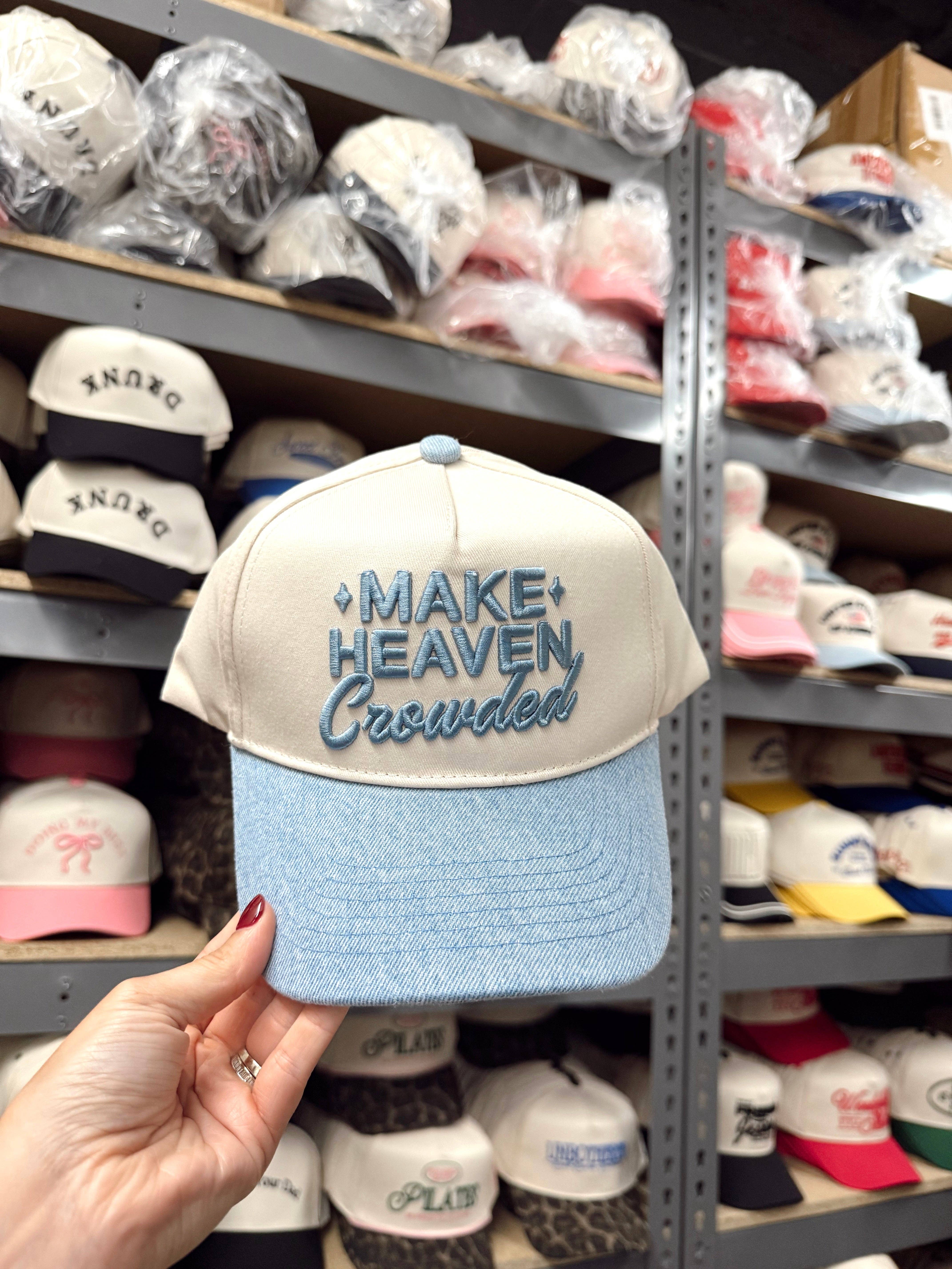 KENZKUSTOMZ - Wholesale Trucker Hat - Women's - Make Heaven Crowded - Denim Vintage Trucker Hat8
