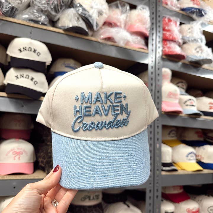 KENZKUSTOMZ - Wholesale Trucker Hat - Women's - Make Heaven Crowded - Denim Vintage Trucker Hat8