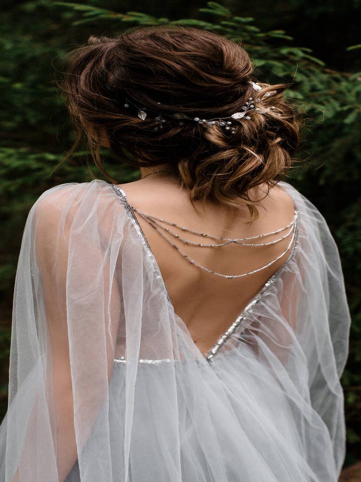 Lutien Bridal - Wholesale Gown - Women's - Elven wedding dress cape sleeves4