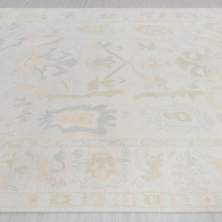 Aesthetic Homes LLC - Wholesale Area Rug - Cream Modern Oushak Rug, Hand-Knotted Wool, Custom Size 17254
