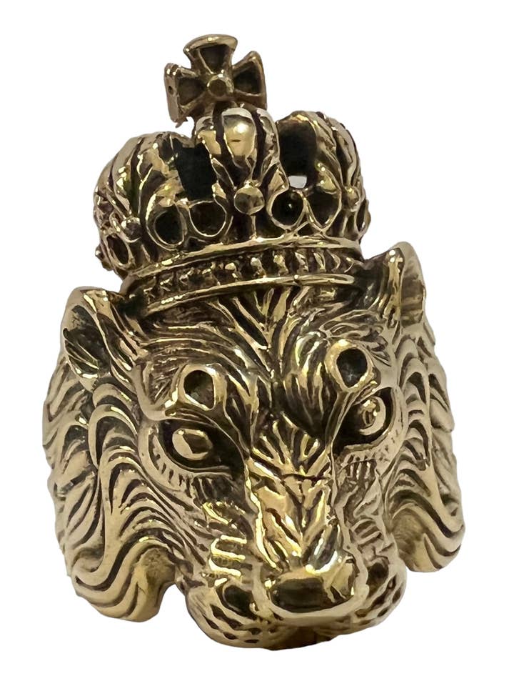 Brass Lion of Judah Ring for wholesale by The Curator