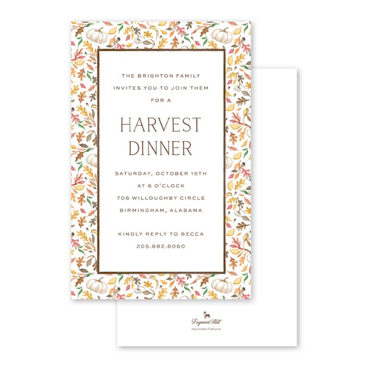 October Border Bulk Invitation for wholesale by Dogwood Hill