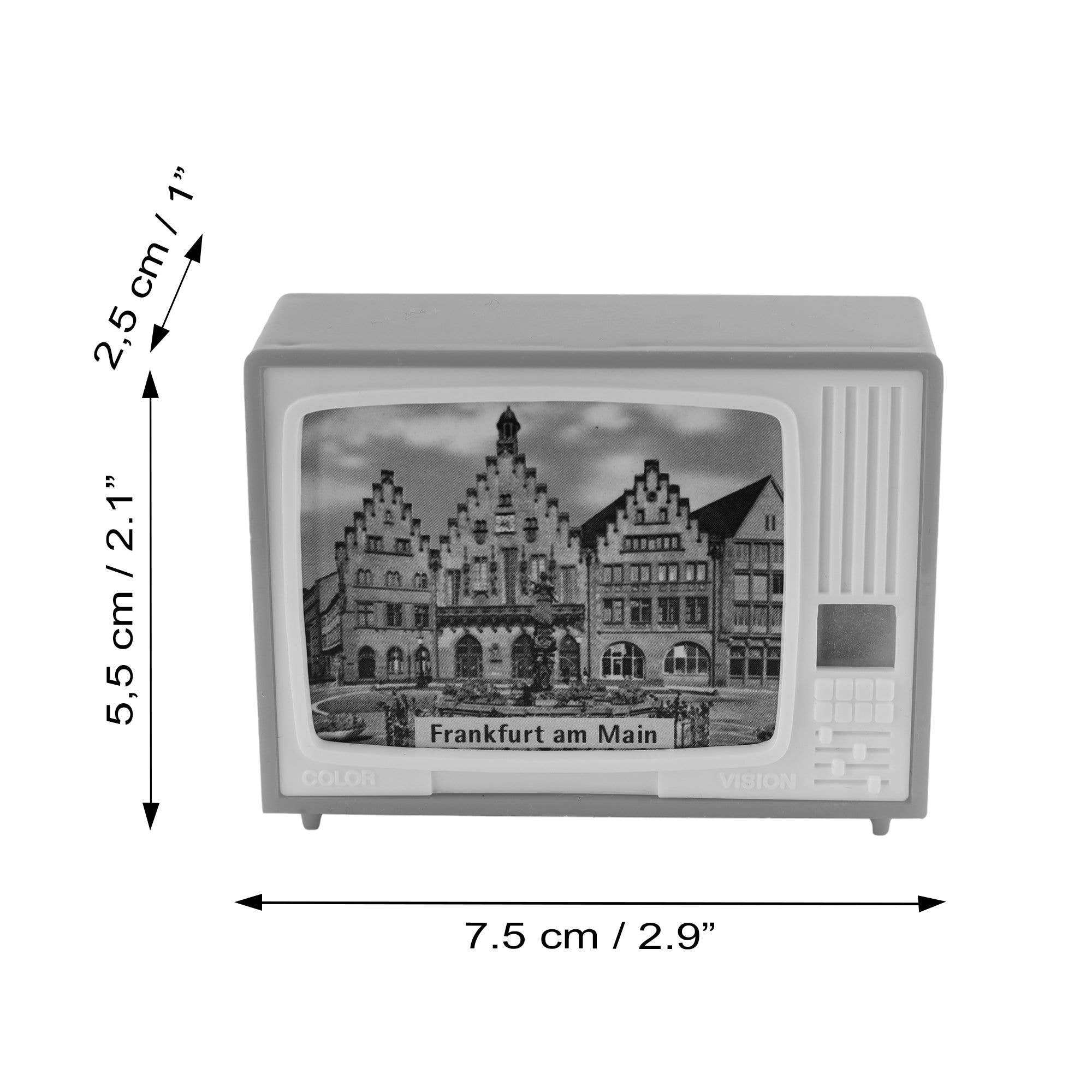 Tribal Trade GmbH - Wholesale Decorative Figurine - Watch click television sights Frankfurt blue3