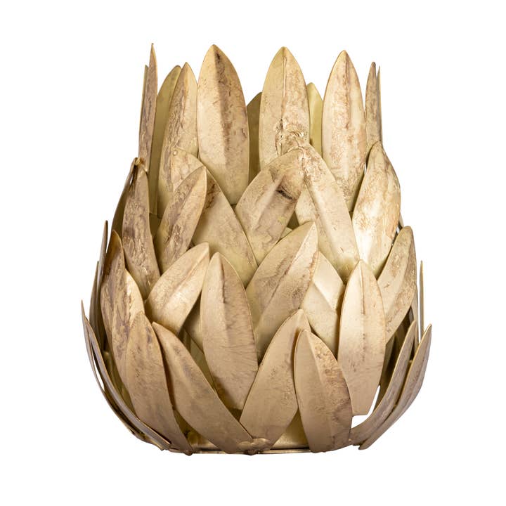 Votive Dia 3.75" Gold Crackle for wholesale on Faire0