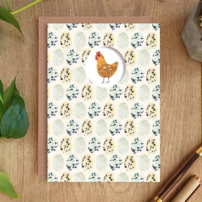 Chicken Eggs Card for wholesale by Paperwhale Cards & Paper Goods