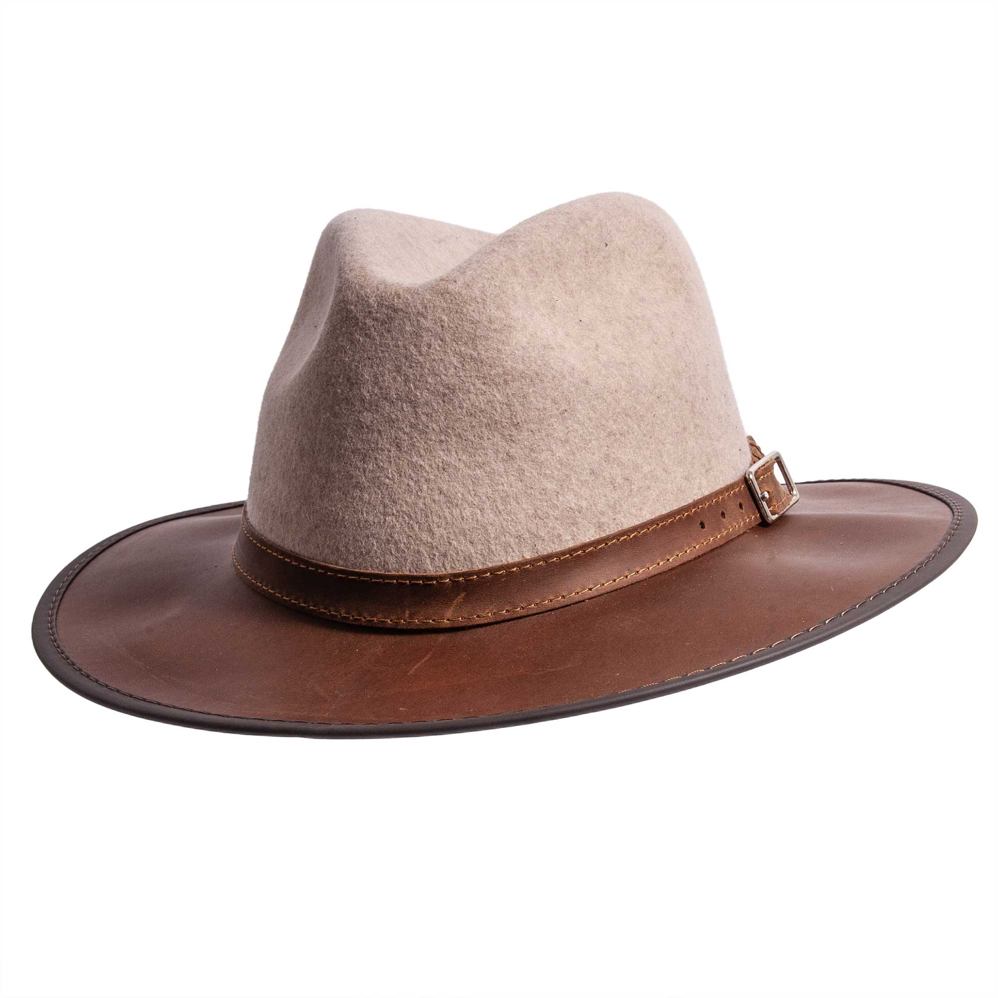 American Hat Makers - Wholesale Fedora - Unisex - Wool Felt Leather Outdoor Fedora Style - Summit0
