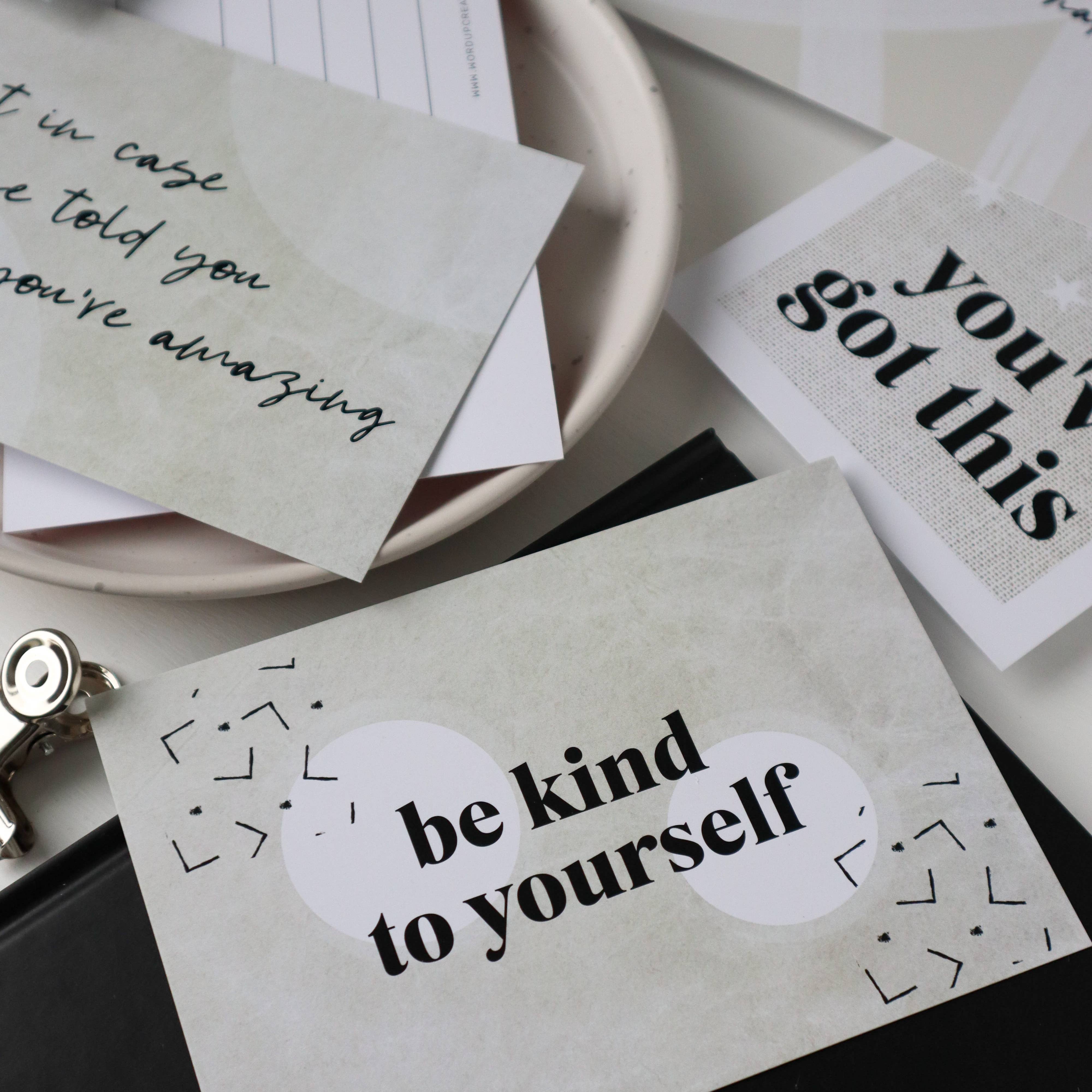 Word Up Creative - Wholesale Postcard - Neutral Positivity Postcards / Mini Prints7