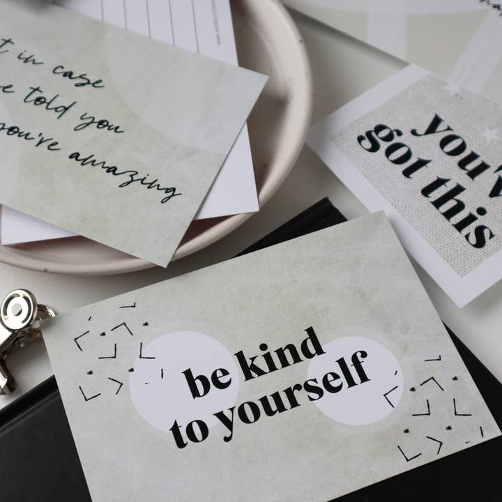 Word Up Creative - Wholesale Postcard - Neutral Positivity Postcards / Mini Prints7