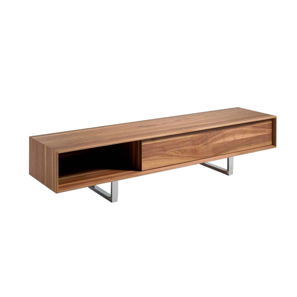 ANGEL CERDA - Wholesale Console Table - TV cabinet with wooden structure veneered in natural walnut0
