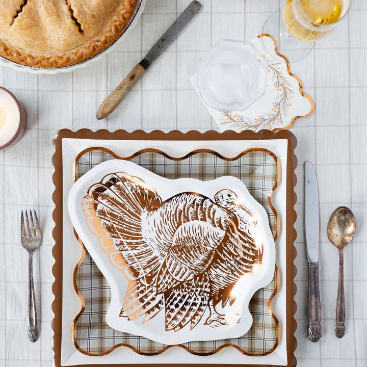 My Mind’s Eye - Wholesale Disposable Plate - THP1143 - Plaid Square Plate1