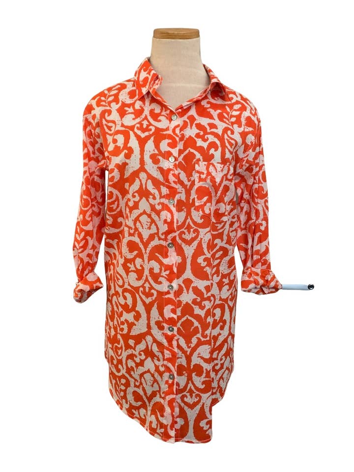 Orange Mykonos pojkvän tröja för wholesale av KikiSol